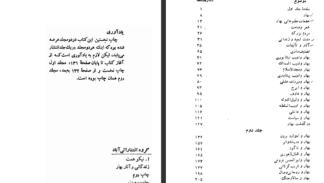 دانلود کتاب زندگانی و آثار بهار احمد نیکوهمت